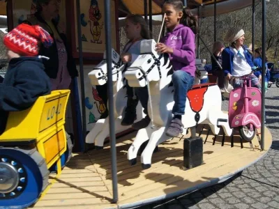 Kinder auf der Riitschuel am Osterbazar der Sihlau